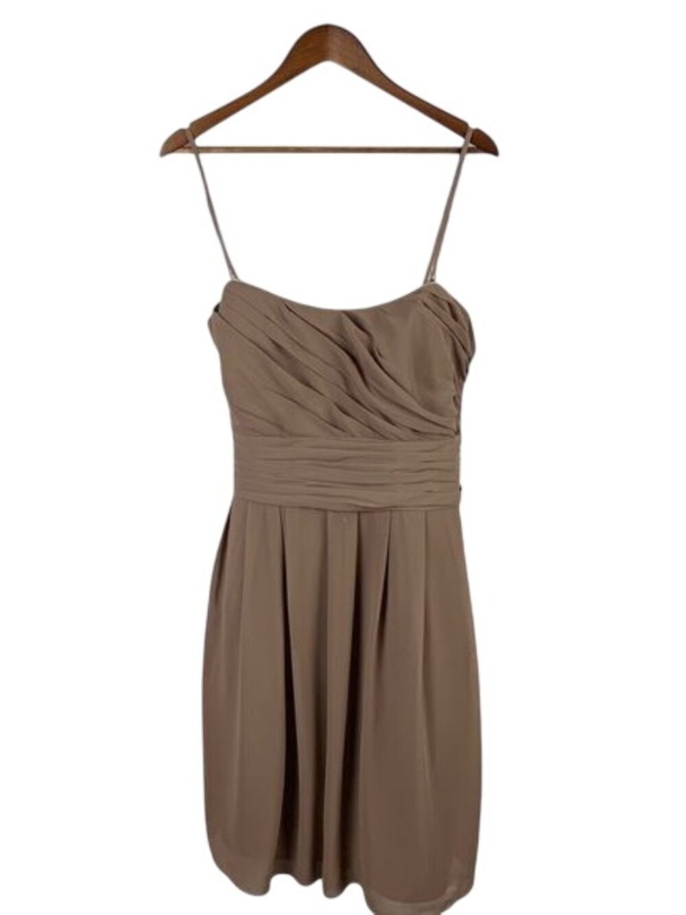 Bill Levkoff Bridesmaid Dress Ruched Bodice & Pleated Skirt Design Womens Size 2